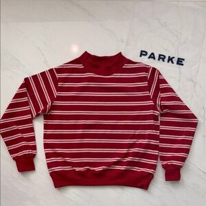 NEW PARKE 
Valentines Stripe Mockneck 
Size S/M